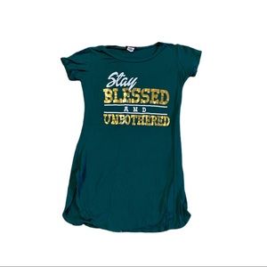 !! 3 for $10!! Miss Popular Green Blessed T-Shirt